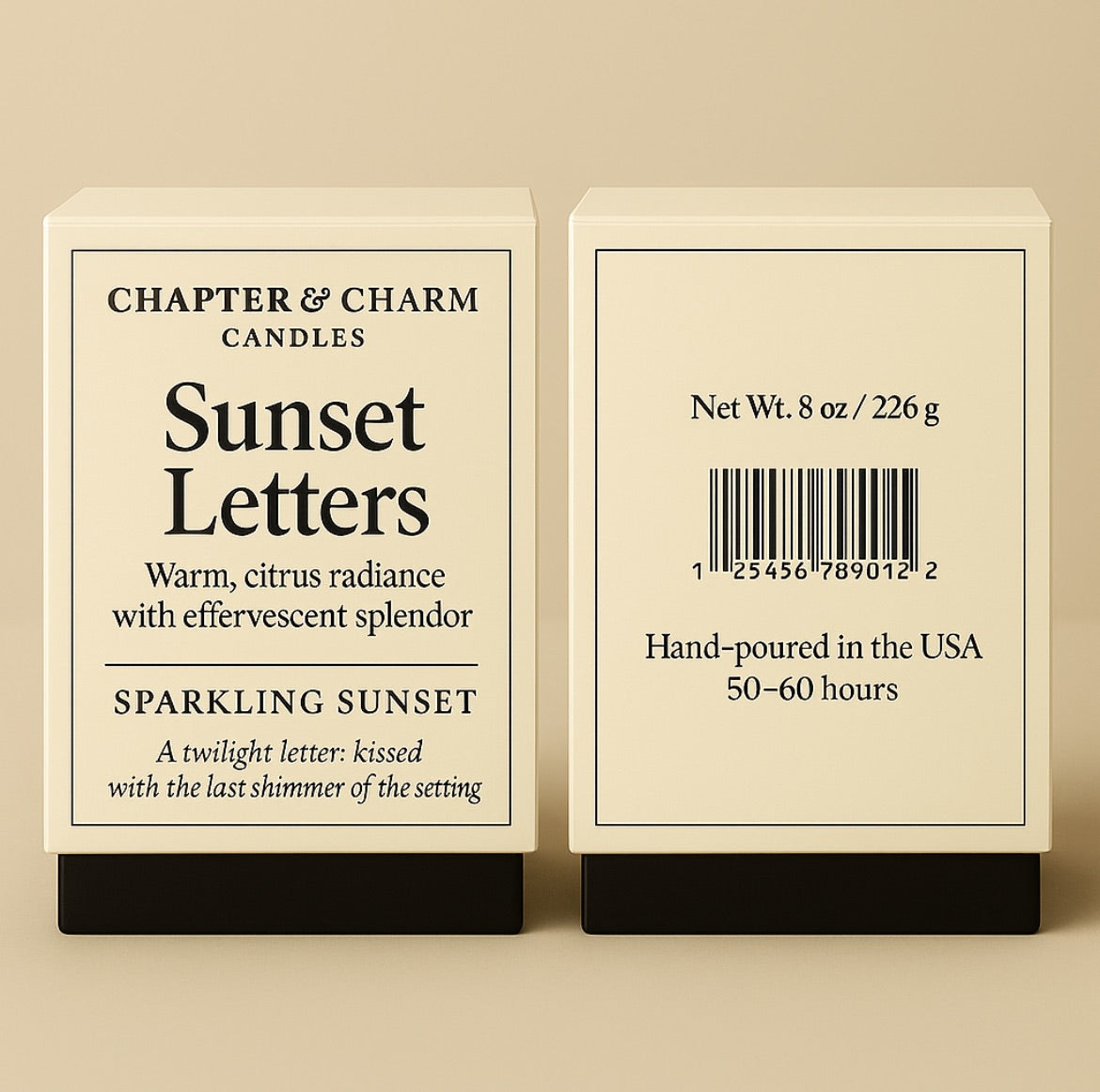Sunset Letters Candle
