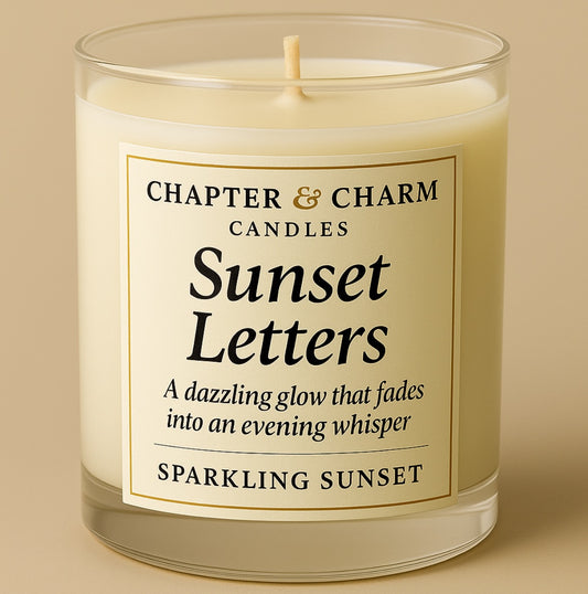 Sunset Letters Candle