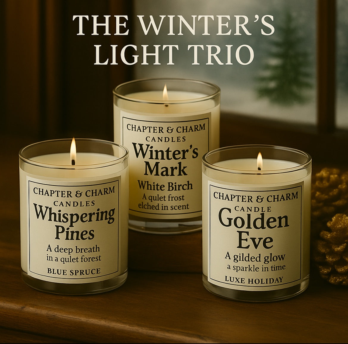 Winter's Light Trio ~ A quiet glow for the coldest days